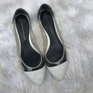 Rebecca Minkoff Leather and Plastic Flats Size 9.5